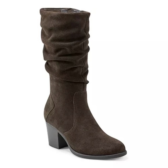 Earth Shoes - New Earth Women's Vine Narrow Calf Block Heel Boots size 7 1/2